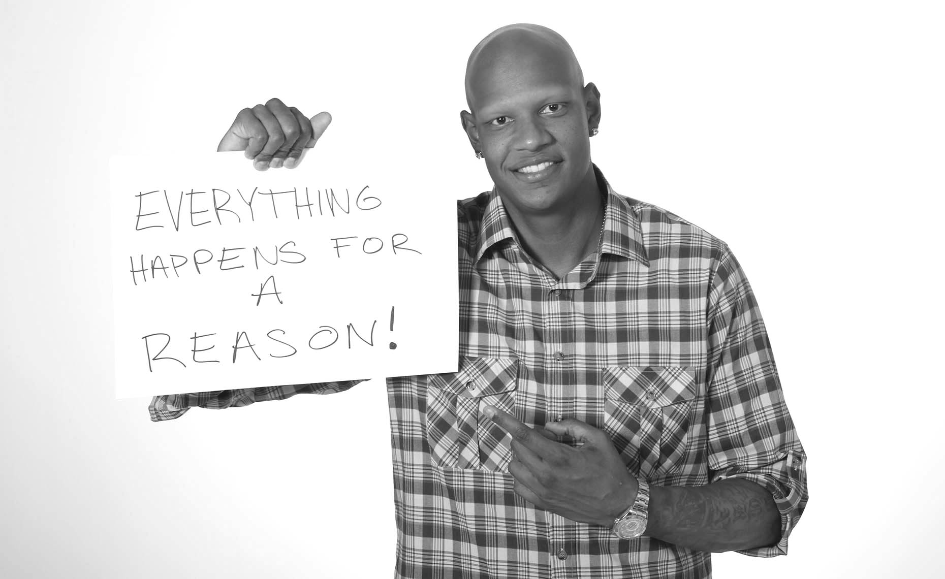 B&W Portrait of NBA Star Charlie Villanueva