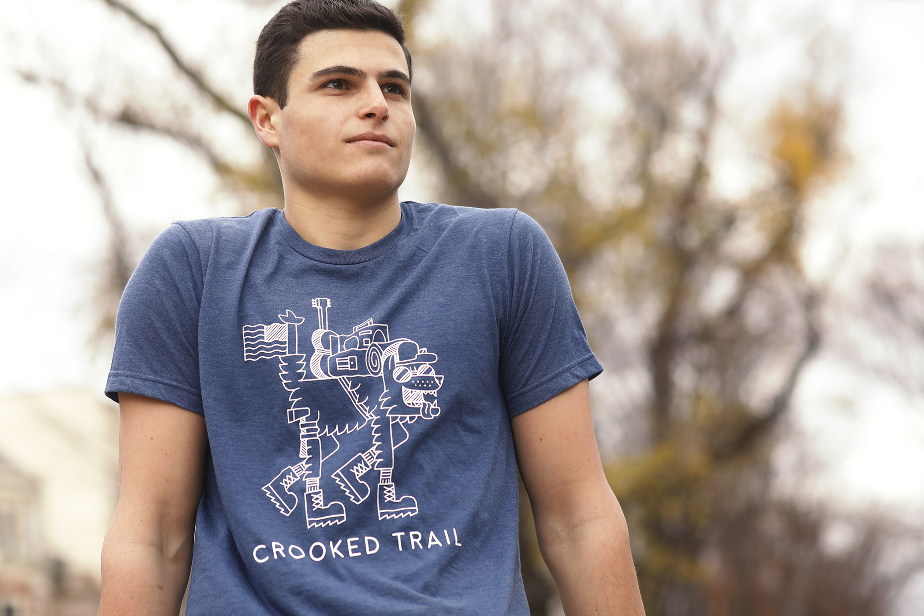 Male Model in Crooked Trail Apparel. 
